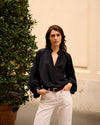 Plisse’ sartoriale blouse