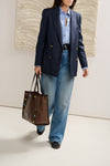 Blazer blu color denim