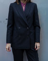 Blazer gessato grigio/marrone