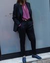 Blazer gessato grigio/marrone