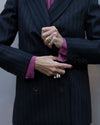 Blazer gessato grigio/marrone
