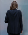 Blazer gessato grigio/marrone