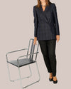 Blazer check blu e nero