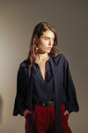 Tie blouse