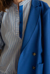 Comfort shirt cotone azzurro rigato